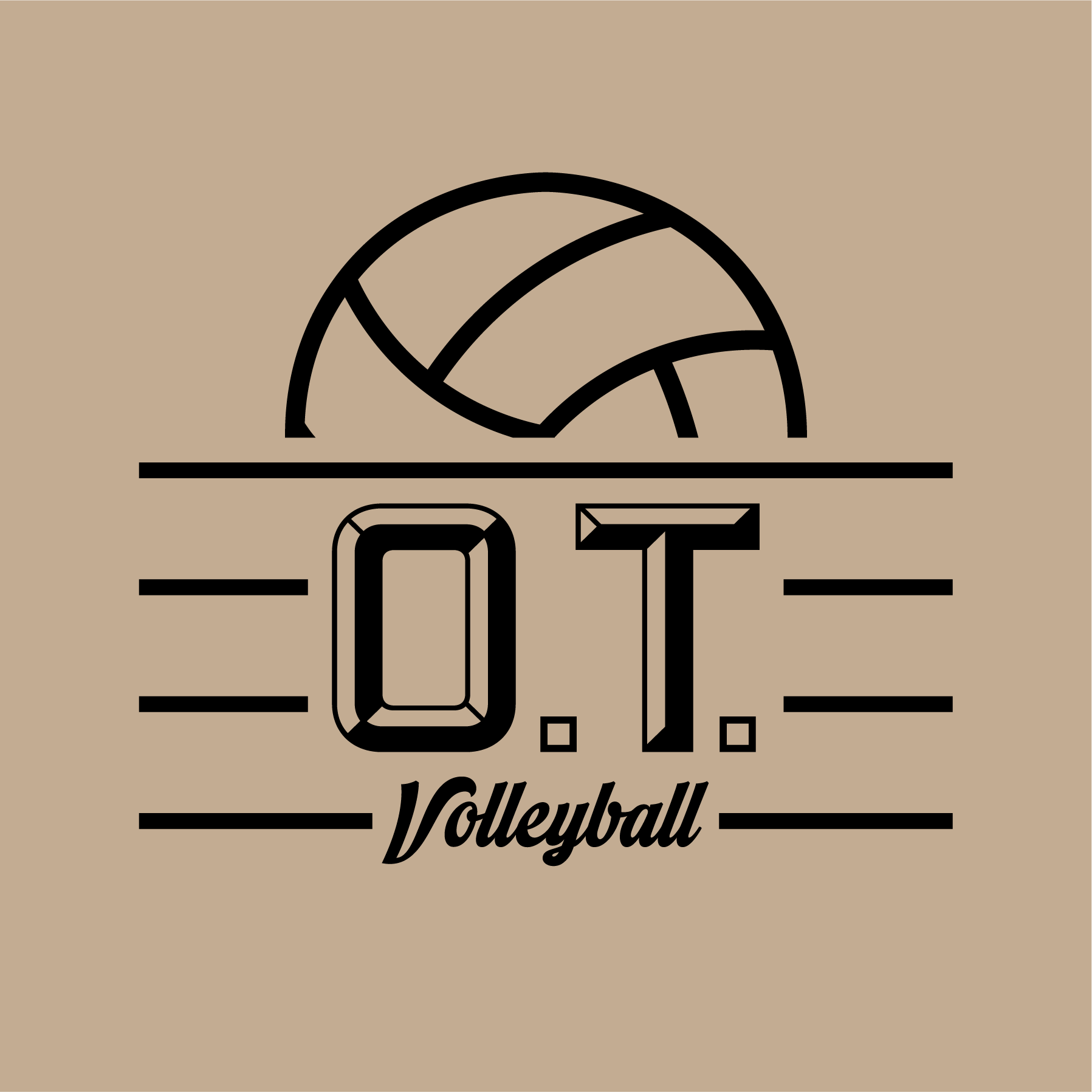 Over The Top Volleyball Logo